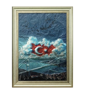 e38 EL İŞÇİLİĞİ  ALİMİNYUM KABARTMA TABLO 62x82 CM - 6355
