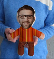 BK Gift Kişiye Özel Fotoğraflı Kostümlü Bebek Yastık