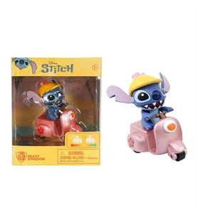 YuMe Toys Disney Stitch Zoom Hero Serisi Çek Bırak Figürlü Motorcycle – Pink 15750