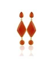 Kadir Jewellery 22 Ayar Altın Kaplama Kadın Sallantılı Küpe -El İşçiliği Ve Hipoalerjenik Küpe