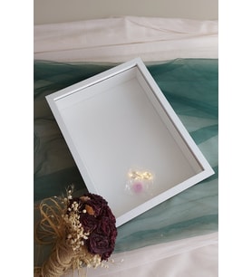 30x40 Cm 8 Cm Derin Beyaz Gül Anı Çerçevesi! Gül Kutusu-hkm Ticaret. Isimsiz+Ledli