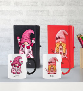 BK Gift Kişiye Özel Sevgili Temalı 2’li Defter Kupa Hediye Seti, Sevgiliye Hediye, Sevgililer Günü Hediyesi-4