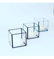 Mumluk Üçlü Set 7,5x7,5cm (Siyah)