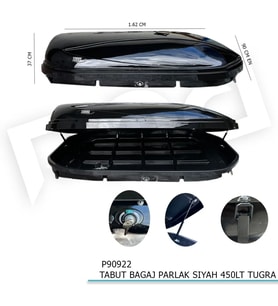 Tabut Port Bagaj Parlak Siyah 450LT Tuğra