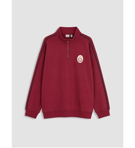 LCW Kids Kırmızı Galatasaray Baskılı Erkek Çocuk Kalın Sweatshirt