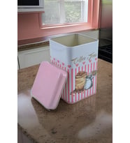 Kare Metal Saklama Kabı 11x11 Cm