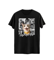 Size Özel Fotoğraf Galerisi Dijital Baskılı Unisex Tshirt, Pamuklu Regular Tshirt (Siyah)