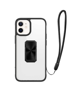 Apple iPhone 12 Uyumlu Kılıf Zore V-Bax Kapak (Siyah)