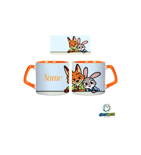 GHOSTBASTIR DESIGN Kişiye Özel Zootropolis Judy ve Nick Kupa Bardak Tek Adet 0927