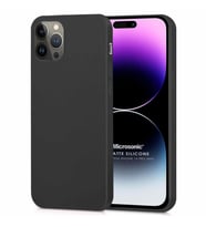 Microsonic Matte Silicone Apple iPhone 14 Pro Max Kılıf Siyah