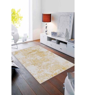 Sarı Sade Desensiz Kaymaz Tabanlı Dekoratif Halı MA005 - 100 x 160 cm