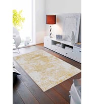 Sarı Sade Desensiz Kaymaz Tabanlı Dekoratif Halı MA005 - 100 x 160 cm