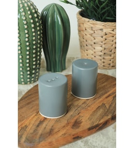 Mat Yeşil Stackable Tuzluk / Biberlik 6 Cm