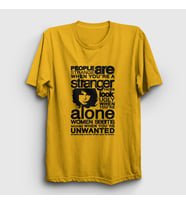 Presmono Unisex Sarı Stranger The Doors T-Shirt 116598tt (Sarı)