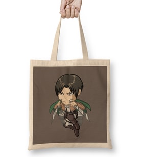 Attack On Titan Chibi Levi 1 Bez Çanta Uzun Saplı