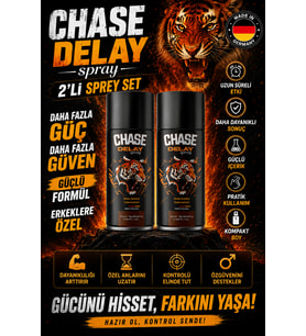 2 KUTU CHASE YÜKSEK KALİTE GECİKTRİCİ SPREY %100 ORJİNAL - 2x45ML - 140 DEFA KULLANIM İMKANI
