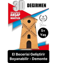 Özel Üretim 3 Boyutlu Minyatür Ham Ahşap Maket Boyanabilir Eğitici Öğretici Motor Beceri Hobi Oyun