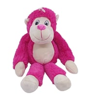 Peluş Maymun 40 cm - Yumuşak Peluş - G5501 - Pembe