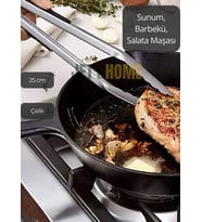 Sunum Maşası Barbekü Maşası Mangal Maşa Çelik Salata Maşası 25 cm