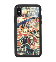 iPhone Xs Max Retro Marka Tasarımlı Glossy Telefon Kılıfı