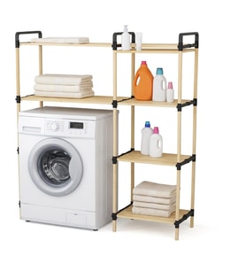 Nwood Modüler RaflıI Çamaşır Makinesi Organizer Rafı MDF 100*35*140