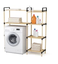Nwood Modüler RaflıI Çamaşır Makinesi Organizer Rafı MDF 100*35*140