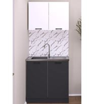 80 Cm Eylül Mutfak Evyeli Mini Mutfak Alt Üst Takım
