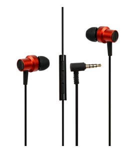 Winex 3.5mm Jack Girişli Mıknatıslı Metal Mikrofonlu Kablolu Kulakiçi Kulaklık Kırmızı