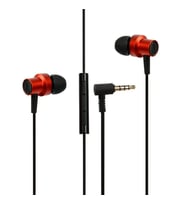 Winex 3.5mm Jack Girişli Mıknatıslı Metal Mikrofonlu Kablolu Kulakiçi Kulaklık Kırmızı