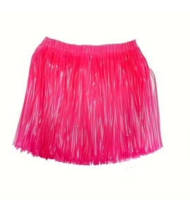 Neon Pembe Hawaii Parti Eteği 40 cm