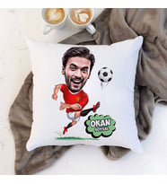 Kişiye Özel Futbolcu Karikatürlü Yastık