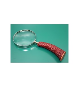 Kişiye Özel Boynuz Pirinç Büyüteç - 24x10cm