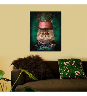 ÖZEL TASARIM EVCİL HAYVANINIZA ÖZEL PORTRE CANVAS ÇALIŞMASI 30CMX40CM