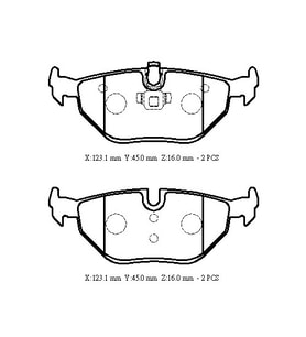 SAAB 9 5- 99/03; ARKA FREN BALATASI (KABLOSUZ)(DİSK) (123,1X45X16)(BRAMAX) 34211164499 3005-6360A