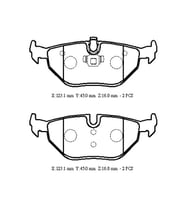 SAAB 9 5- 99/03; ARKA FREN BALATASI (KABLOSUZ)(DİSK) (123,1X45X16)(BRAMAX) 34211164499 3005-6360A