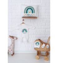 Pia Baby Premium %100 Pamuk İsme Özel Yenidoğan Kız Bebek Hediye Seti 5055-07 (Ekru)