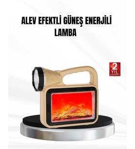 Solar Alev Işığı COB Teknolojili Taşınabilir El Feneri ve Kamp Lambası