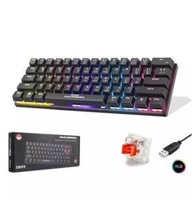 Hadron G509R Mekanik Oyuncu Klavyesi %60 Mini - RGB Red Switch Q Siyah
