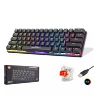 Hadron G509R Mekanik Oyuncu Klavyesi %60 Mini - RGB Red Switch Q Siyah