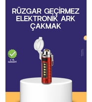 USB Şarjlı Rüzgar Geçirmez Elektrikli Çakmak El Fenerli