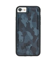 IPHONE 6-7-8  CAMOUFLAGE BLUE LEATHER KILIF