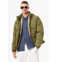 Lacoste Relaxed Fit Down Fill Mens Jacket Gizlenebilir Kapüşonlu Rahat Kesim Suya Dayanıklı Erkek Kaz tüyü Mont Haki