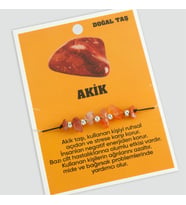 Akik Doğaltaşlı İp Bileklik