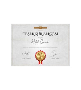 Siyah Beyaz Modern Gayrimenkul Sertifika