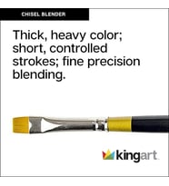 Lexroo Original Gold Paint Brush-Chisel Blender, Size: 10