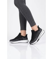 Walkway Siyah-Füme Fileli Hafif Esnek Unisex Spor Ayakkabı Molen 118 G