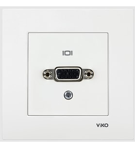 VİKO VGA Konnektör Beyaz (Çerçevesiz) 90967Z66 VİKO