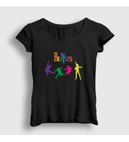 Presmono Kadın Siyah Jump The Beatles T-Shirt 114499tt