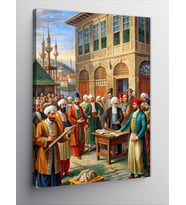Kanvas Tablo Orta Çağ'Da Osmanlı Bilgi Alışverişi