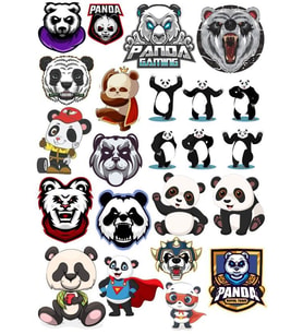 Panda Sticker Set-13 21 Parça Telefon, Tablet, Defter, Laptop Sticker
